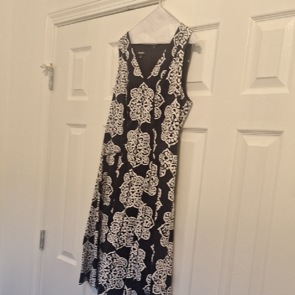 Nine West Asymmetrical Black and White Dress